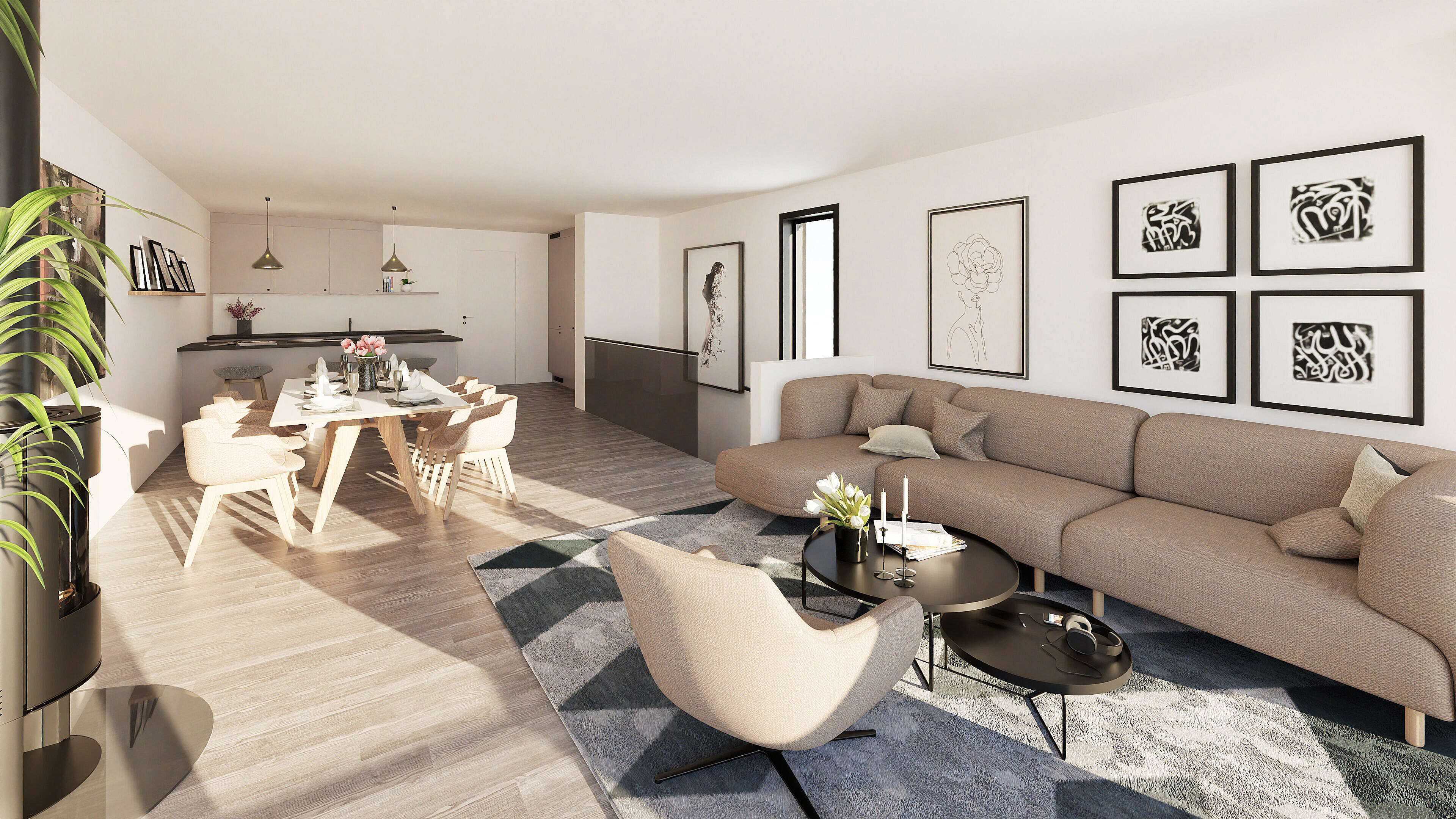 Hunstad Sør - Bjørnhollo - 2 eneboliger helt nede i sjøkanten 